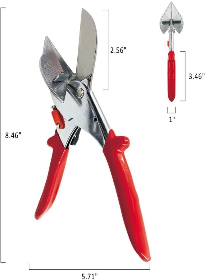 UPTODATETOOLS Multi Angle Miter Shear Cutter with 45 to 135 Degree Adjustable Angle Scissors for Accurate Angle Cutting of Plastic, Decorative Moldings,PVC,Tile Edges,Trim with 2PCS Spare Blades - Image 2